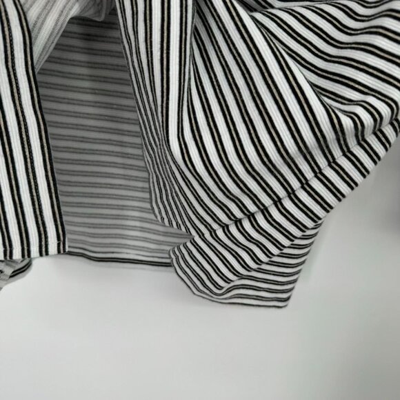 Talbots Woman Striped Black White Top 3/4 sleeve Size 2X  cotton stretch - Picture 6 of 9